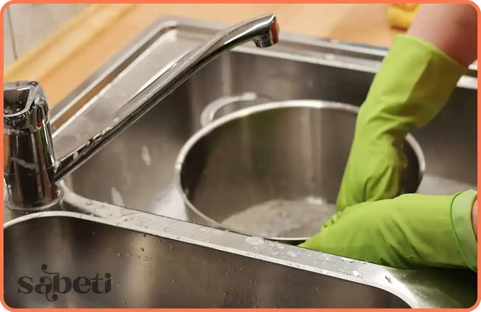 طریقه پاک کردن ظروف استیل سوخته - ثابتی شاپ