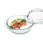 Oblong casserole with lid