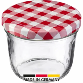 6 Jars / Flat jars 230 ml, ø 82 mm | شیشه تخت (6 عدد) وست مارک