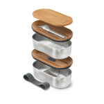 جعبه بنتو از جنس استیل ضد زنگ | Stainless Steel Bento Box - PP lid - Image 2