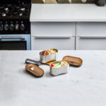 جعبه بنتو از جنس استیل ضد زنگ | Stainless Steel Bento Box - PP lid - Image 3