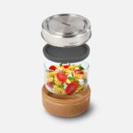کاسه غذای شیشه‌ای | Glass Lunch Bowl 750ml - Slate - Image 4