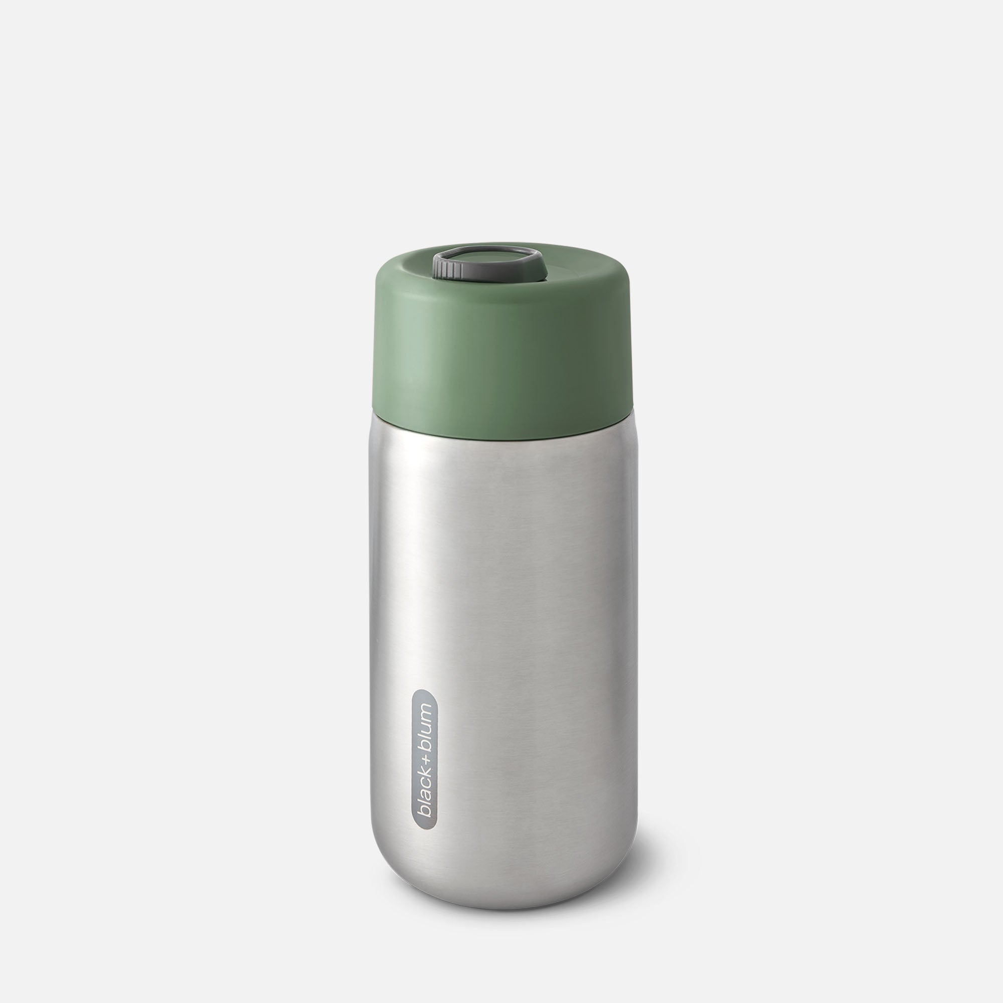 black-blum-insulated-travel-cup-olive لیوان سفری عایقدار | Insulated Travel Cup 340ml - Olive - Image 1