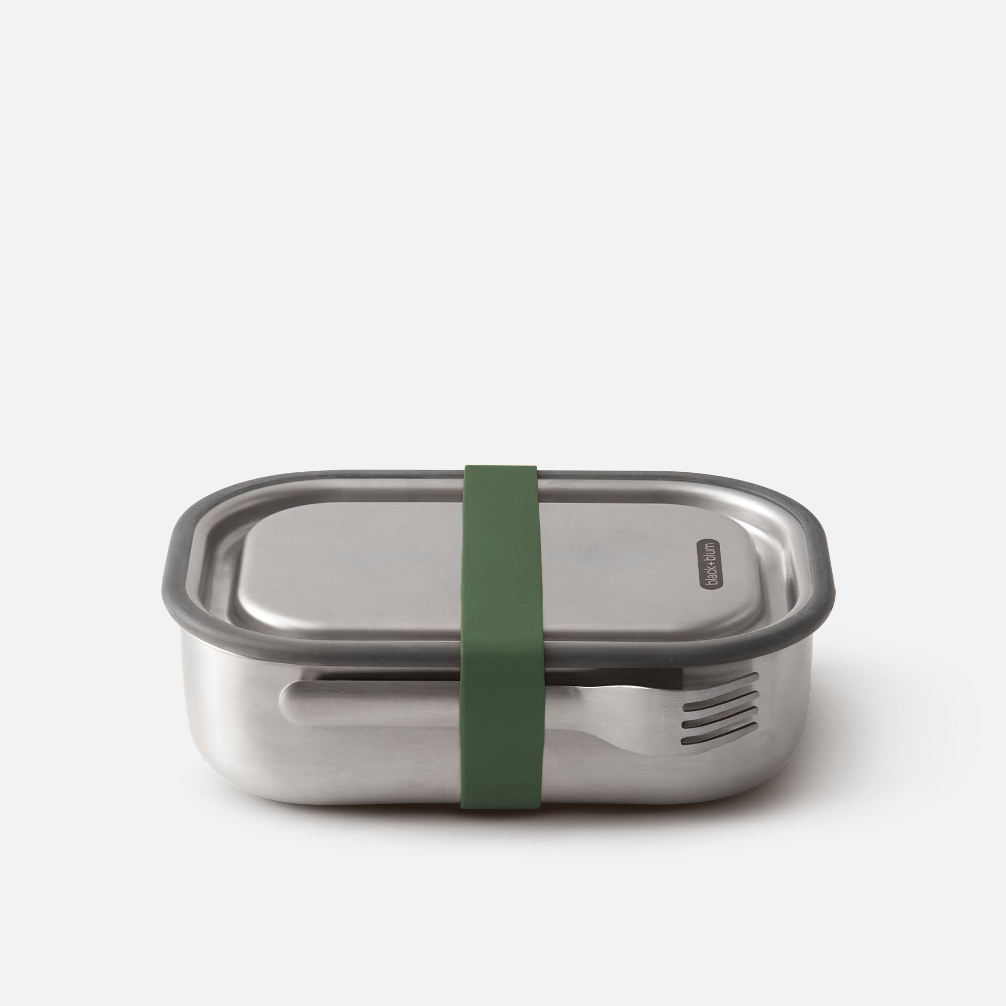 black-blum-stainless-steel-lunch-box-large-olive ظرف غذای استیل ضد زنگ سایز بزرگ | Stainless Steel Lunch Box Large 1L - Olive - Image 1