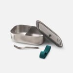 ظرف غذای استیل ضد زنگ سایز بزرگ | Stainless Steel Lunch Box Large 1L - Olive - Image 4